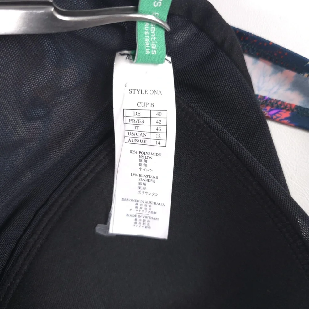 NWOT SEEKERS Essentials Australia🇦🇺 Style ONA Cup B One Piece Swimsuit Size 12